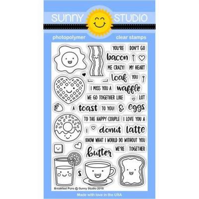 Sunny Studio Clear Stamps - Breakfast Puns